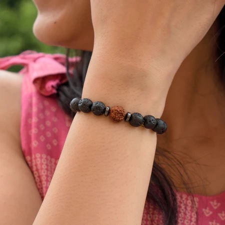 Lava with Rudraksha Bracelet - Image 3