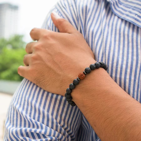 Lava with Rudraksha Bracelet - Image 2