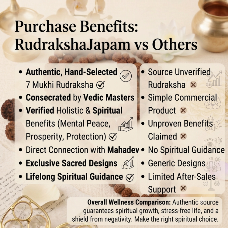 7 Mukhi Rudraksha Mala 9-10mm - Image 3