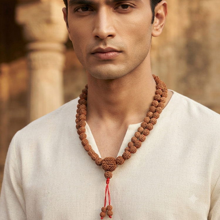 Buddhist 5 Rudraksha mala - Image 3