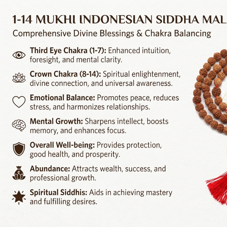 Indonesian Rudraksha Mala Necklace - Image 4