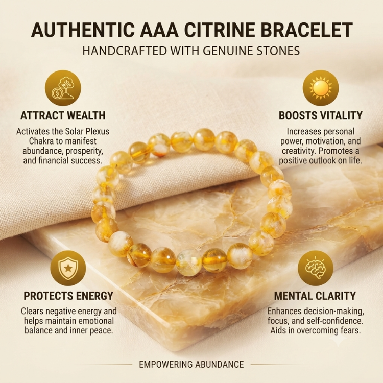 AAA Citrine Bracelet Attract Wealth and Abundance - Image 4