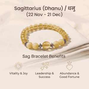 Sagittarius Dhanu Rashi zodiac bracelet for men and women