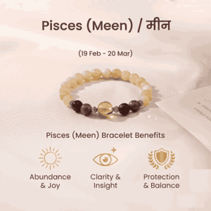 Pisces Meen Rashi zodiac bracelet for men and women