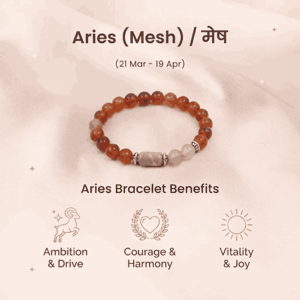 Aries Mesha Rashi zodiac bracelet for men and women